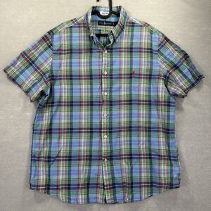 Ralph Lauren‎ Men’s XL Authentic Indian Madras Plaid Multicolor Short Sleeve